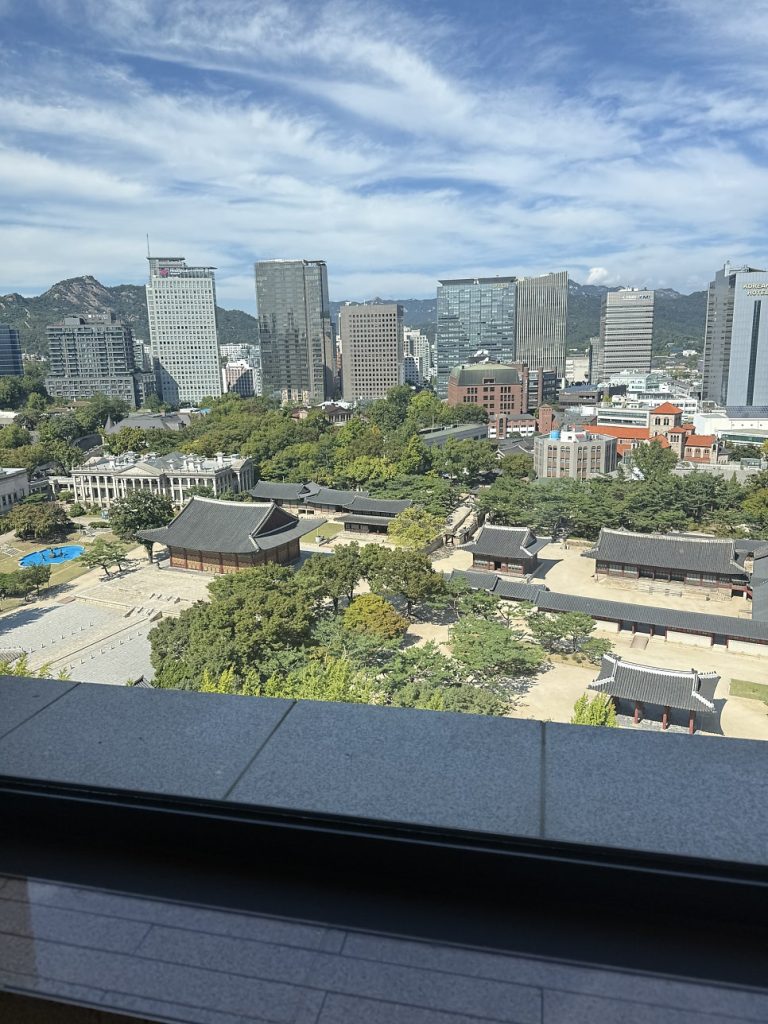 Deoksugung Palace roofs seen from the 13th floor