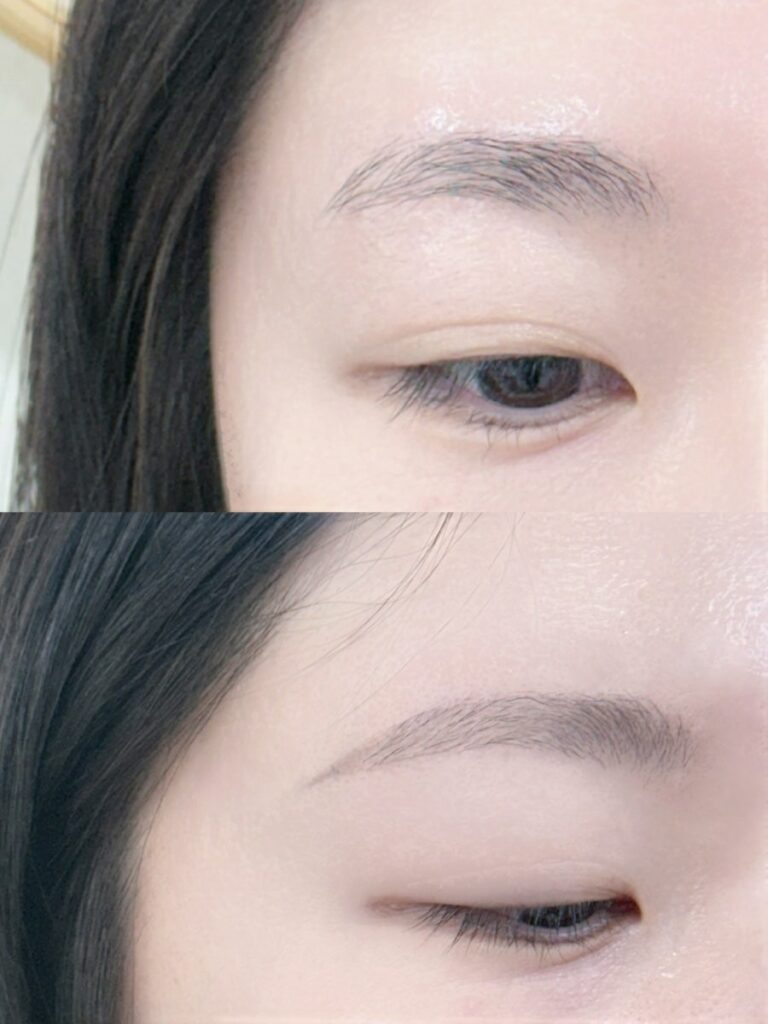 Brows before and after the consultation