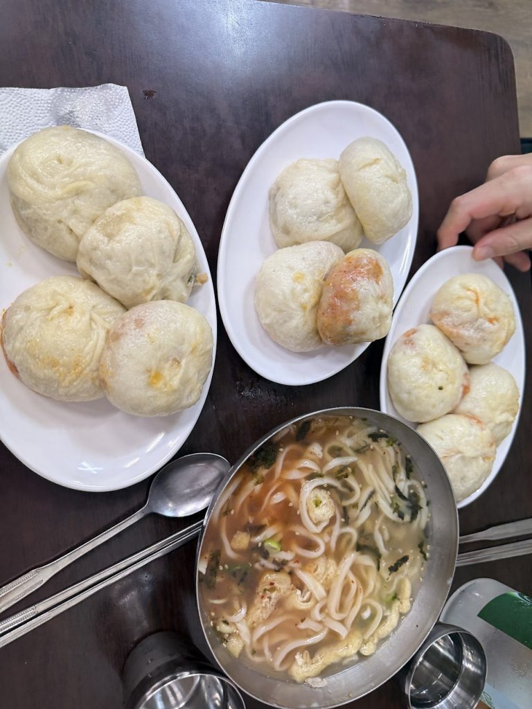 Plate of kimchi giant dumplings