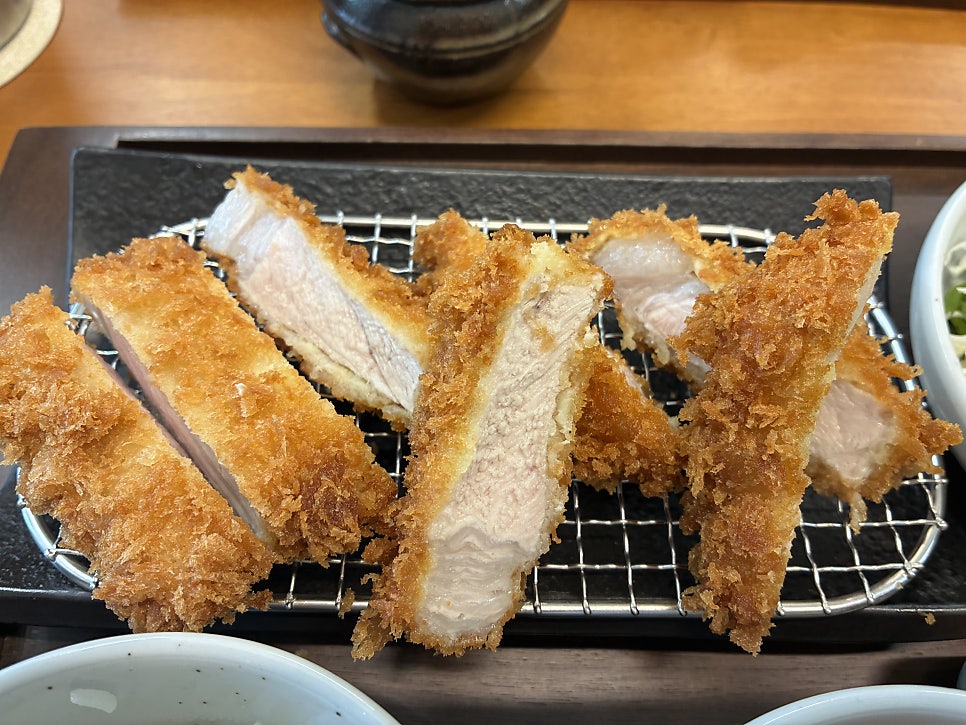 Pork loin katsu cross-section