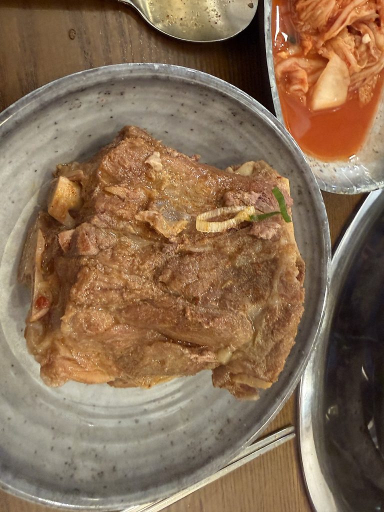 Pork back bone meat sliding off easily