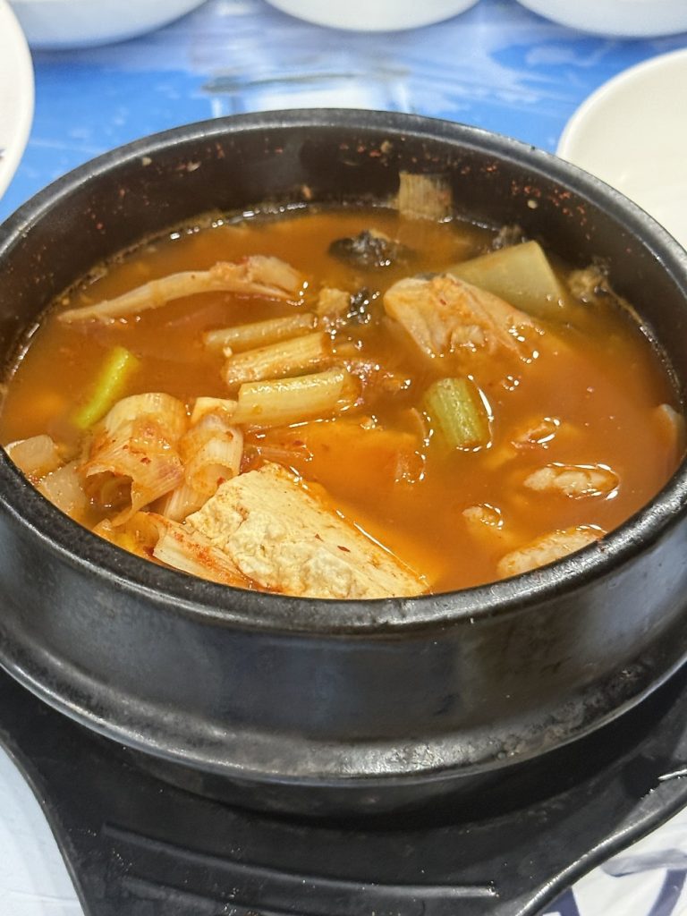 Spicy fish stew to finish the meal