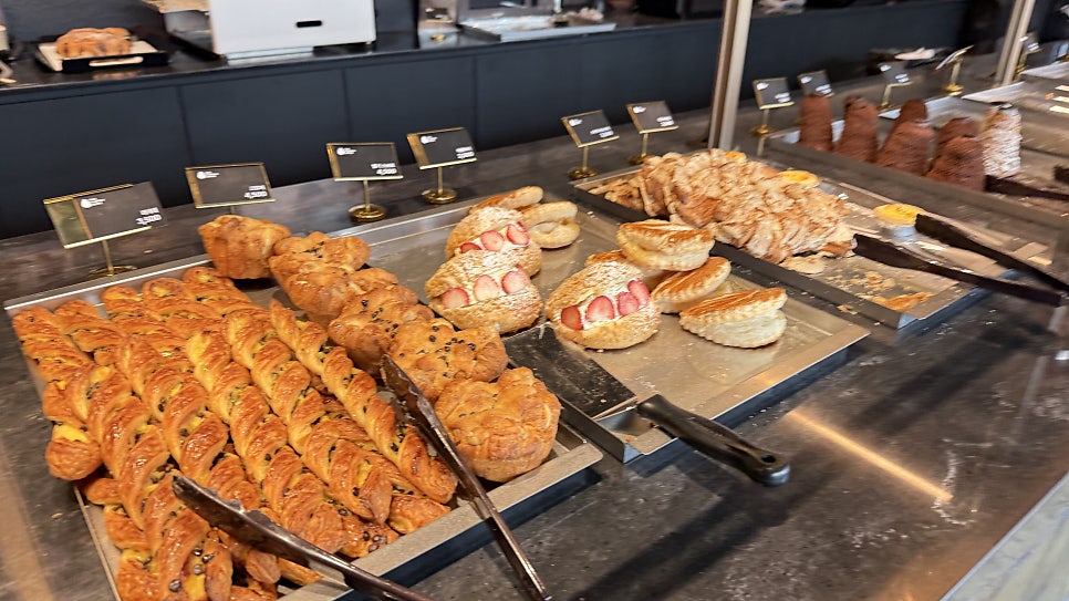 Freshly baked breads on display