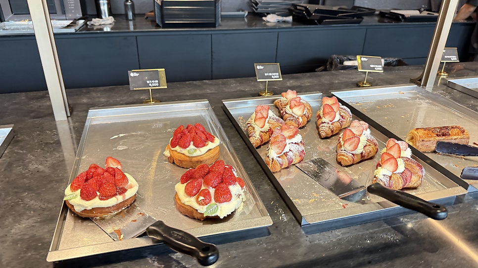 Strawberry tarts in the bakery