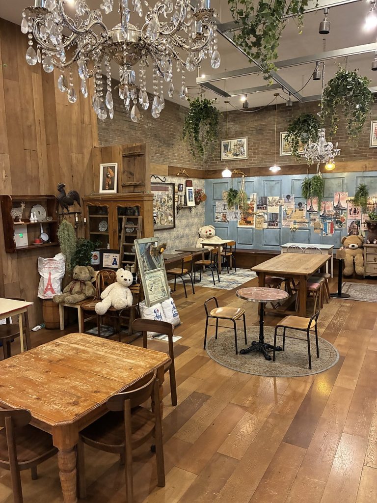 Wooden furniture and antique decor