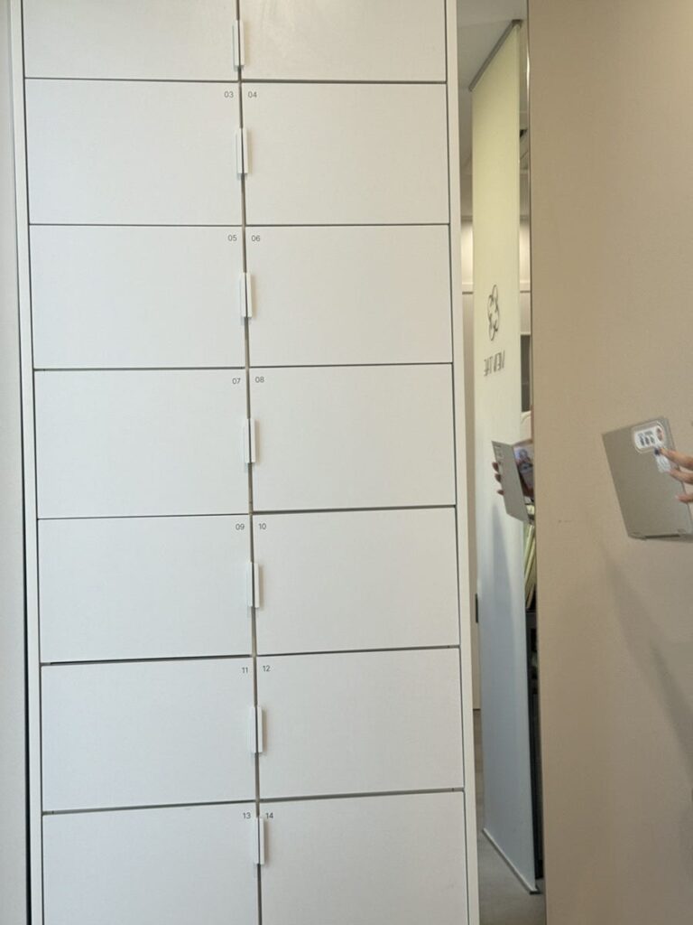 Personal lockers at Viewtae Esthetic