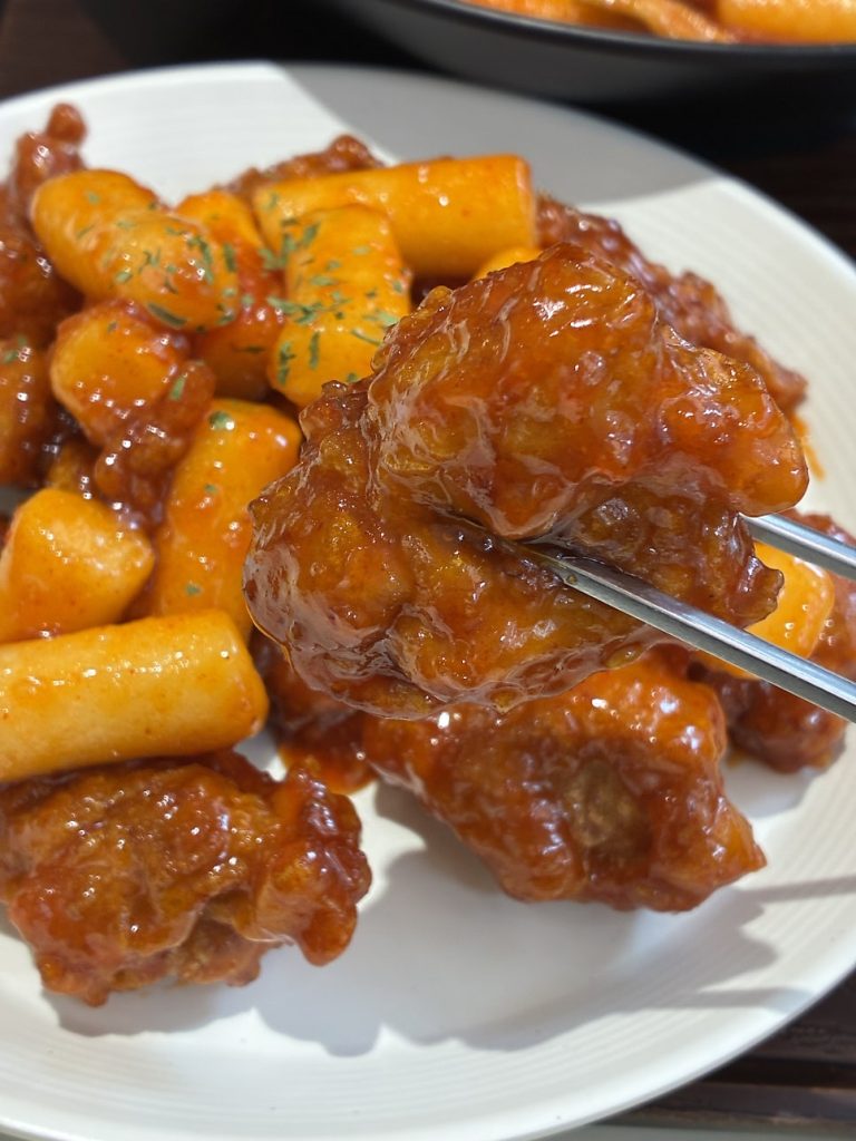 Glossy triple-fried dakgangjeong